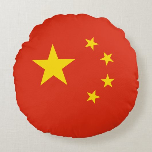 フラグ(中国の中国) ラウンドクッション (正面)