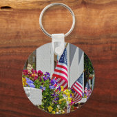 フラグ+花 キーホルダー (正面)