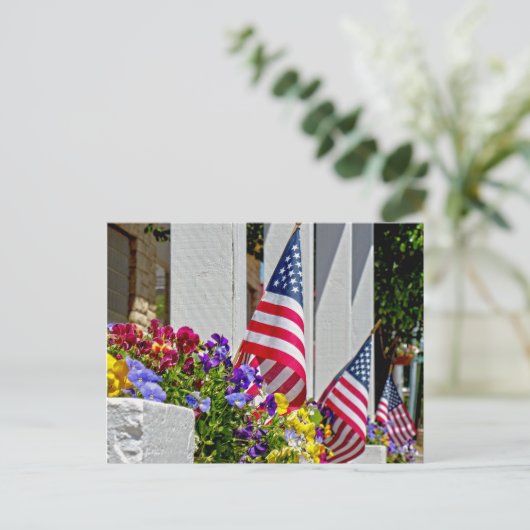 フラグ+花 ポストカード (スタンド正面)