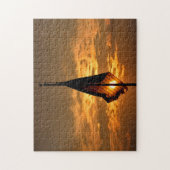 フラグ、雲、日没パズル- 11x14 - 252個。 ジグソーパズル (縦)