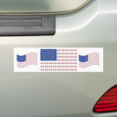 フラグ – 青 – 影 バンパーステッカー (車上)