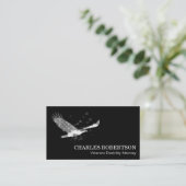 *~*フラグUSAアメリカンイーグルグレーオンブラック 名刺 (スタンド正面)