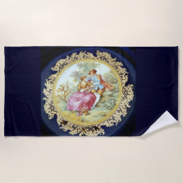フラゴナールのカップル ビーチタオル