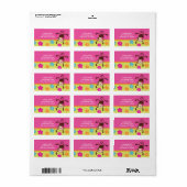 フラサルルアウ（ハワイ式宴会）差出人住所ラベル ラベル (フルシート)