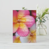 フラジィパニープルメリアの花 ブライダルシャワー 招待状 (スタンド正面)