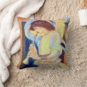 フラジオレットを遊ぶ天使 クッション (ブランケット)