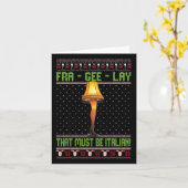 フラジーレイクリスマスおもしろいデリケートイタリアンクリスマスW カード (黄色い花)