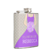 フラスコという,花の女の子の紫色のお尻 フラスク (右)