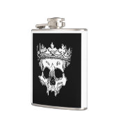 フラスコに冠をかぶったスケルトンヘッド フラスク (左)