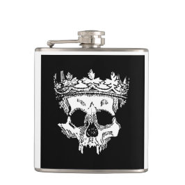 フラスコに冠をかぶったスケルトンヘッド フラスク