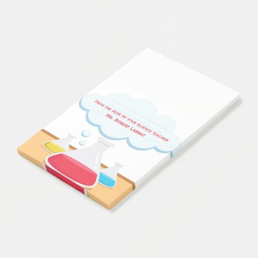 フラスコの科学の教師のメモ帳 ポストイット (アングル)