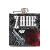 フラスコパーソナライズされたアウェンディングアデラインザードメドウズZ フラスク (正面)