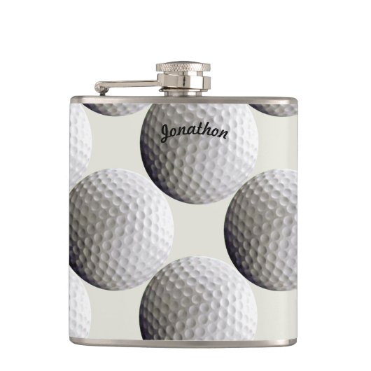 フラスコパーソナライズされたゴルフ フラスク (正面)