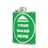 フラスコパーソナライズされた- – イメージの追加/文字 フラスク (左)