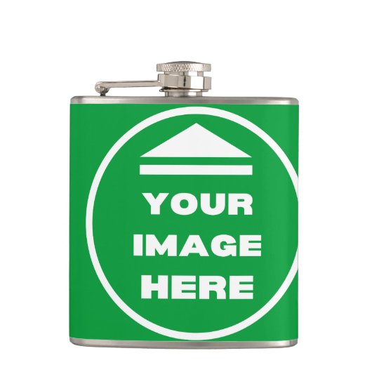 フラスコパーソナライズされた- – イメージの追加/文字 フラスク (正面)