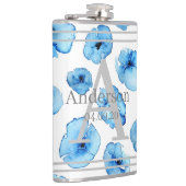 フラスコパーソナライズされた – ブルーポピー フラスク (右)