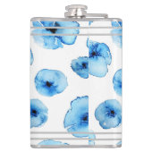 フラスコパーソナライズされた – ブルーポピー フラスク (裏面)