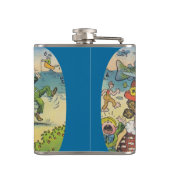 フラスコラベルに沿うおもしろいを採取することを行くヴィンテージの魚の帽子 フラスク (裏面)