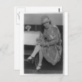 フラスコ付きレディ1926 ポストカード (正面/裏面)