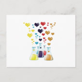 フラスコ、エレンメイヤー、ビーカー、化学、研究室 シーズンポストカード (正面)