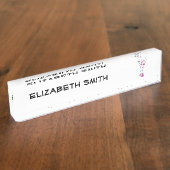 フラスコ、エレンメイヤー、ビーカー、化学、研究室 デスクネームプレート (側面)