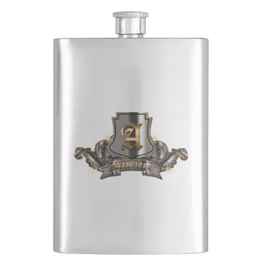 フラスコ(ステンレス鋼) 8 oz. フラスク (正面)