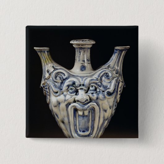 フラスコ、フィレンツェの研修会 缶バッジ (正面)