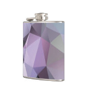 フラスコ: 紫色及びラベンダーの多角形のデザイン陰 フラスク (左)