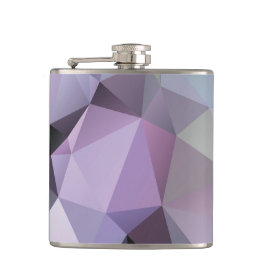 フラスコ: 紫色及びラベンダーの多角形のデザイン陰 フラスク