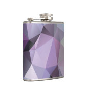 フラスコ: 紫色及びラベンダーの多角形のデザイン陰 フラスク (右)