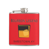 フラスコ – Bourbon Legend, Bardstown Kentucky フラスク (正面)