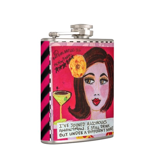 フラスコIはアルコール中毒患者を結合しました。 私はまだ飲みます フラスク (右)