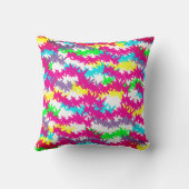 フラストレーポップ・アートのト効果デザインの散乱ジャック クッション (裏面)