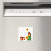 フラダンサーと彼女のハワイアン楽器磁石 マグネット (インサイチュ (食洗機))