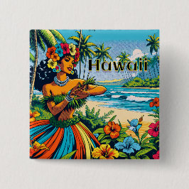 フラダンサーオンザハワイアン諸島 缶バッジ