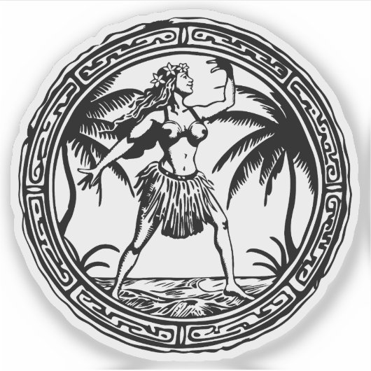 フラダンサービニールシール シール (正面)