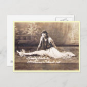 フラダンサー、ハワイヴィンテージ ポストカード (正面/裏面)