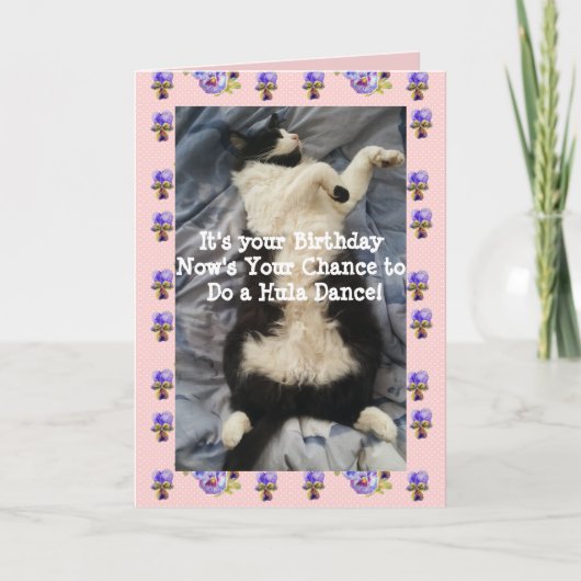 . .フラダンスをおもしろいするタキシードカット カード (正面)