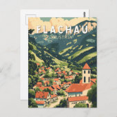 フラチャウオーストリアイラストレーショントラベルアートヴィンテージ ポストカード (正面/裏面)