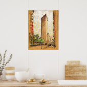 フラチロン建物ニューヨークシティ1904 ポスター (キッチン)