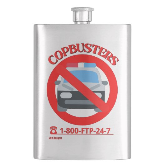 フラッおもしろいク「COPBUSTERS 2」 フラスク (正面)