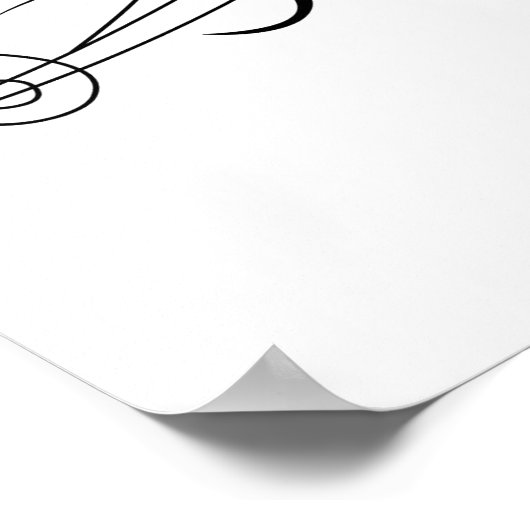 フラッお洒落タリング – 黒と青の蝶 ポスター (角)