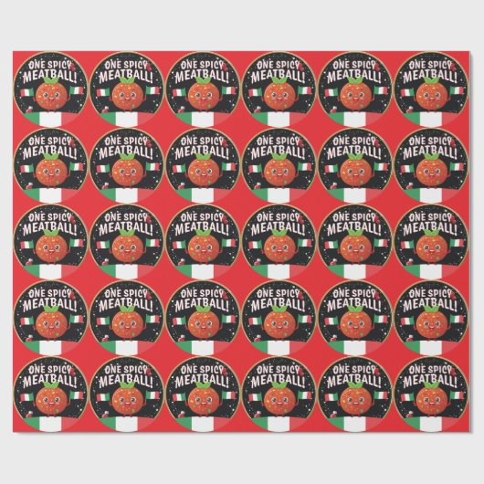 フラッイタリアング付きスパイシーなミートボーイタリアンルデザイン ラッピングペーパー (フラット)