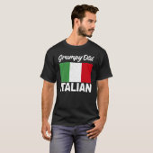 フラッイタリアンプゴイおじいちゃんイタリアン国旗 Tシャツ (正面フル)