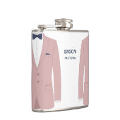 フラッエレガントクゲイ結婚の新郎ピンクへの贈り物 フラスク (右)