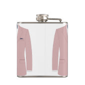 フラッエレガントクゲイ結婚の新郎ピンクへの贈り物 フラスク (裏面)