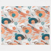 フラッオーガニックトフローラ フリースブランケット (正面(横))