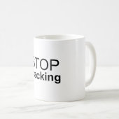 フラッキング反対 コーヒーマグカップ (正面右)