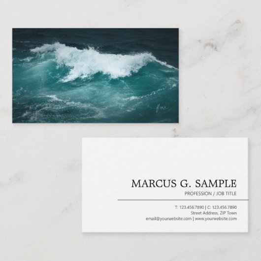 フラックス水デザイン 名刺 (正面/裏面)