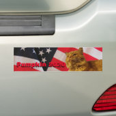 フラッグの背景を持つ大統領のためのカボチャ バンパーステッカー (車上)